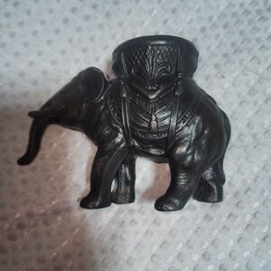 VINTAGE ART DECO FRENCH VANTINES 1205 CAST METAL ELEPHANT INCENSE BURNER HEAVY